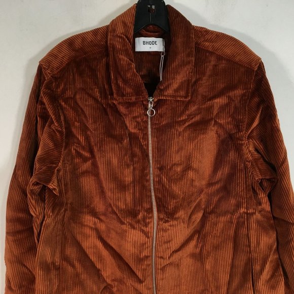 Bhode x Brisbane Moss Cord Full Zip Jacket, Men's Size M - Cinnamon - Picture 10 of 13